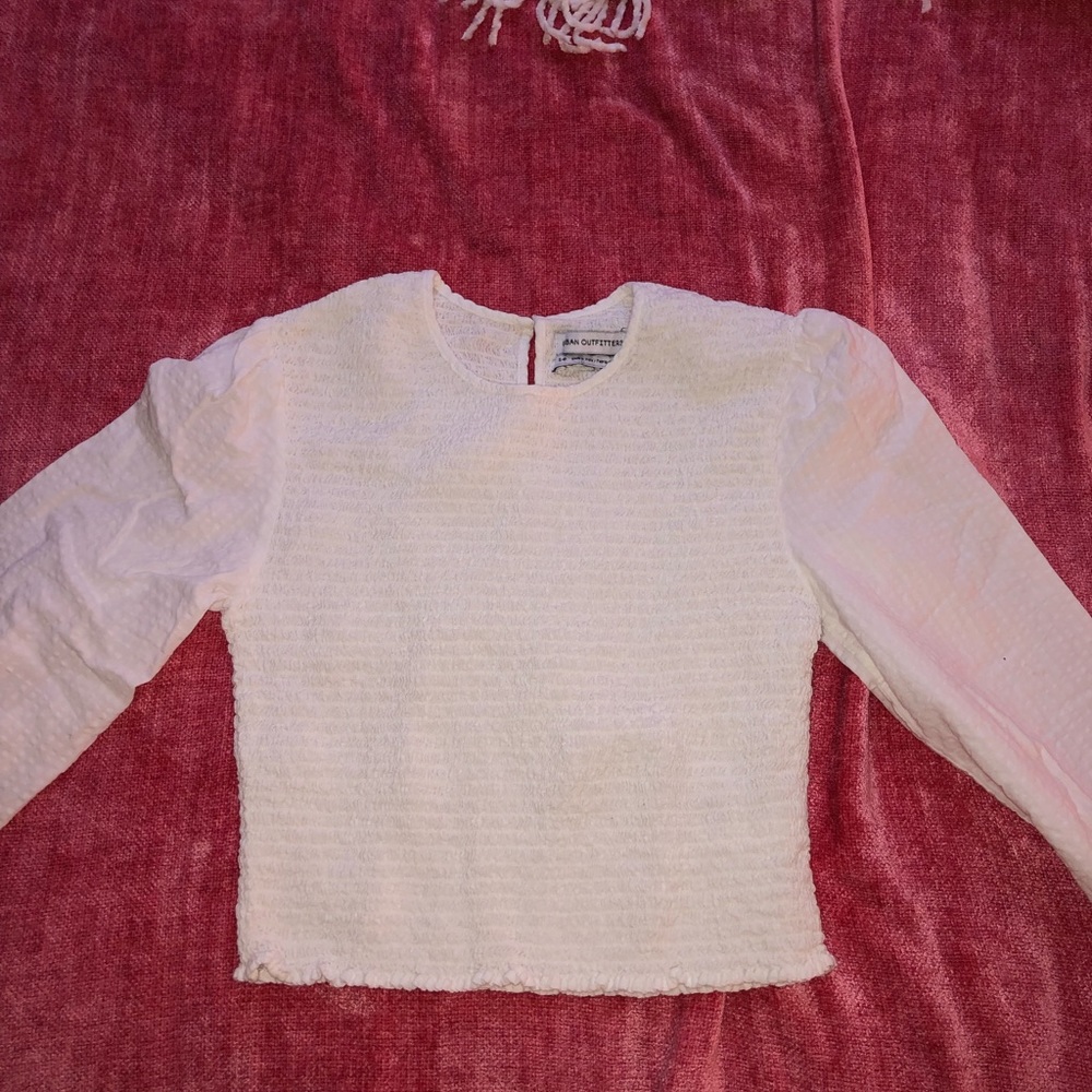 White Smocked Urban Outfitters Top